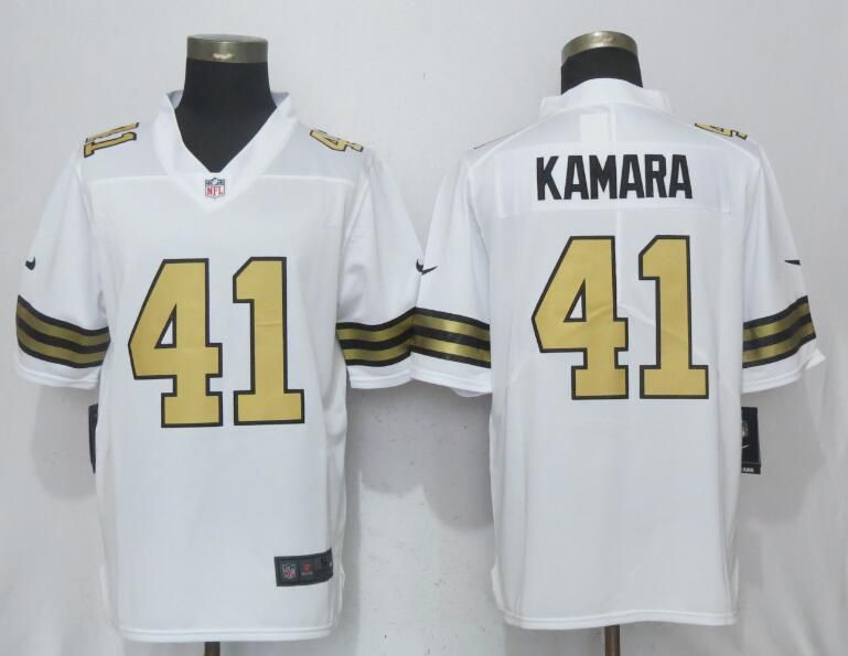 2017 Men New Nike New Orleans Saints 41 Kamara Navy White Color Rush Limited Jersey